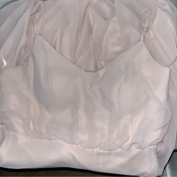 Birdy Grey size medium bridesmaid taupe light pink dress - Picture 9 of 11